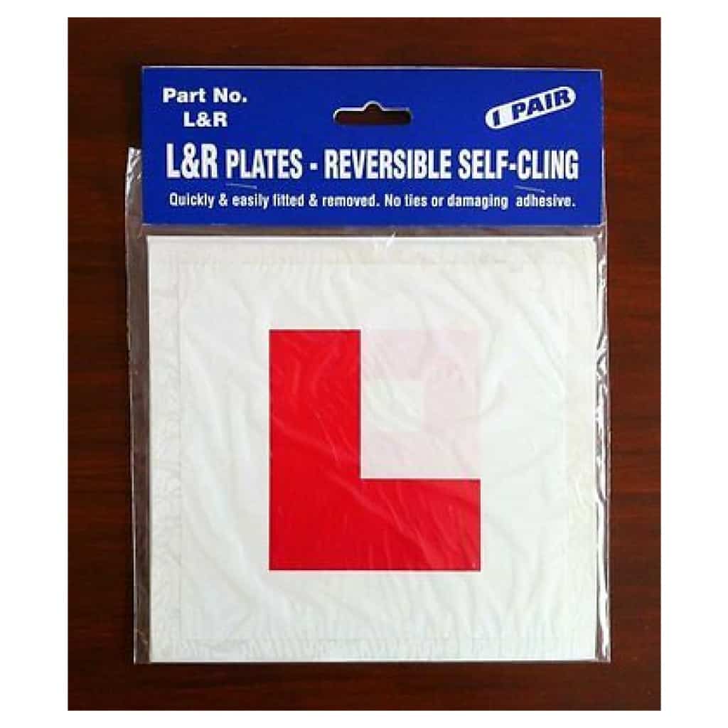 2x L Plates Learner Plates Self Cling Pair Car